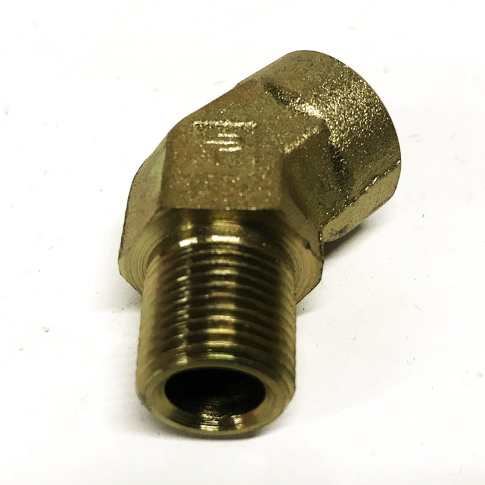 Parker Steel-Zinc 3/8 inch Male to Female 45-degree Elbow [Lot of 5] NOS