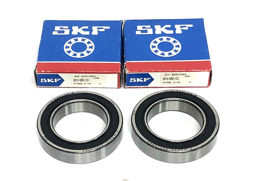 SKF Explorer Bearing 6010-2RS1/C3 [Lot of 2] NOS