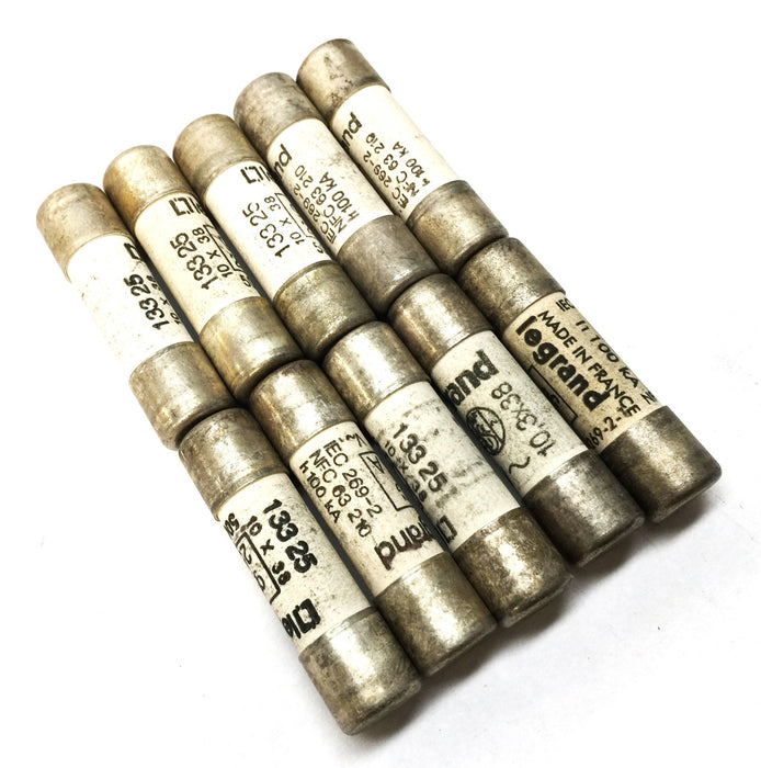 Legrand 25A/500V 10x38 Fuse 13325 [Lot of 10] NOS