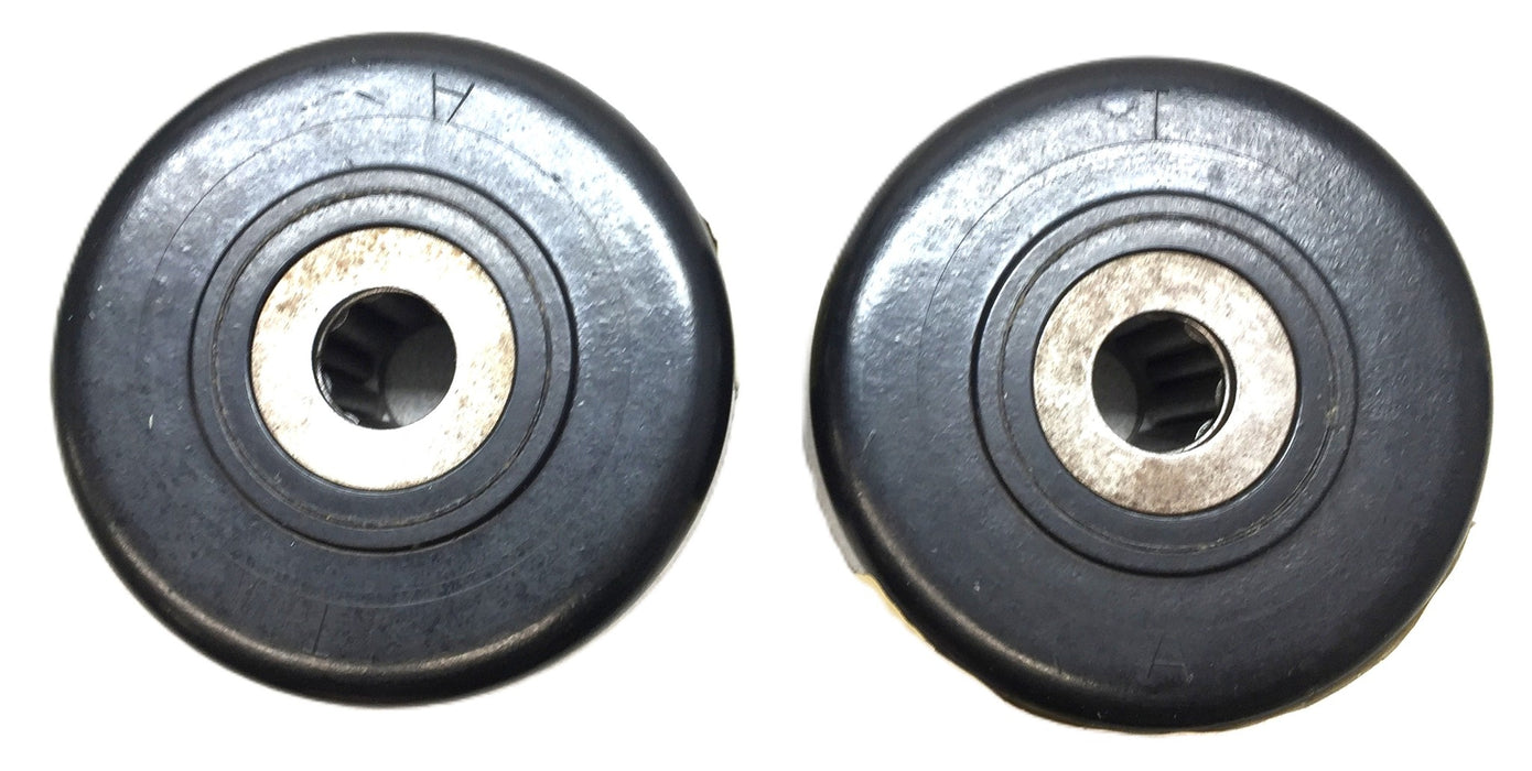 Unbranded 3-1/4" x 1-1/2" Black Plastic Roller w/Bearing Set(2pcs) 2315T511 USED