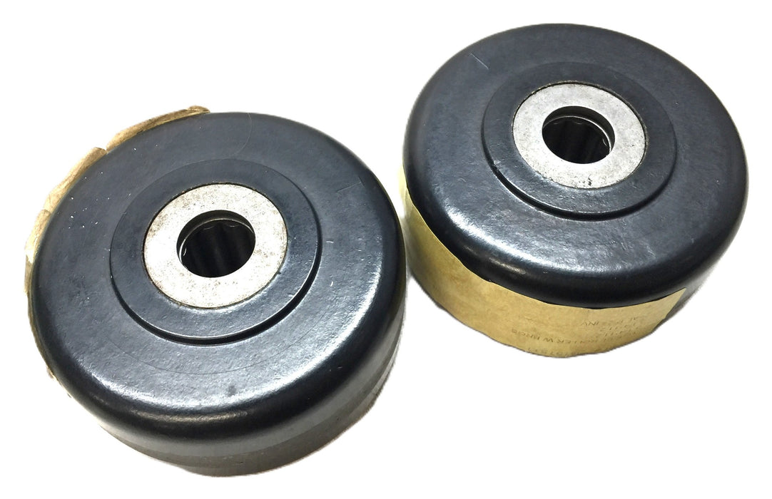Unbranded 3-1/4" x 1-1/2" Black Plastic Roller w/Bearing Set(2pcs) 2315T511 USED