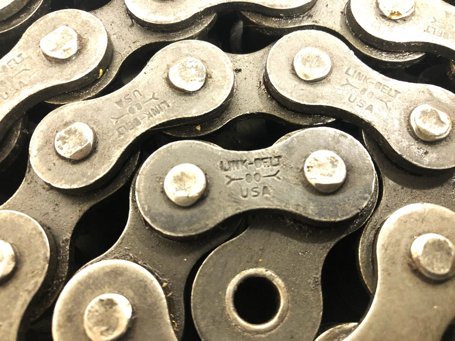 Link-Belt 8 Foot Double Strand Roller Chain 80 NOS