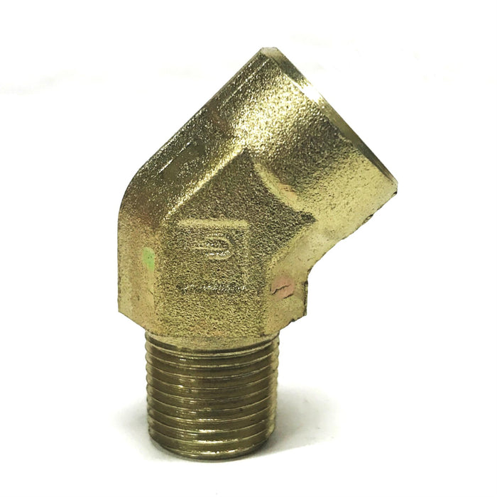Parker Steel-Zinc 3/8 inch Male to Female 45-degree Elbow [Lot of 5] NOS