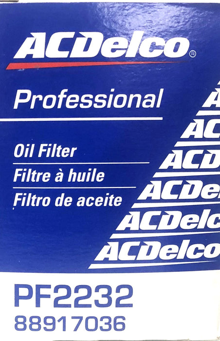 AC Delco Professional Oil Filter PF2232 (88917036) [Lot of 2] NOS
