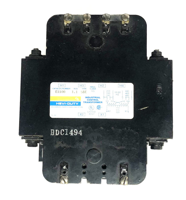 Hevi-Duty Type SBE 1.1 KVA Class 105 Industrial Control Transformer E1100 NOS
