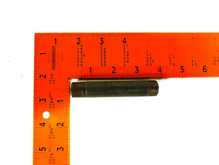 Unbranded Black Steel Threaded Pipe 3/8 inch x 3-1/2 inch [Lot of 24] NOS