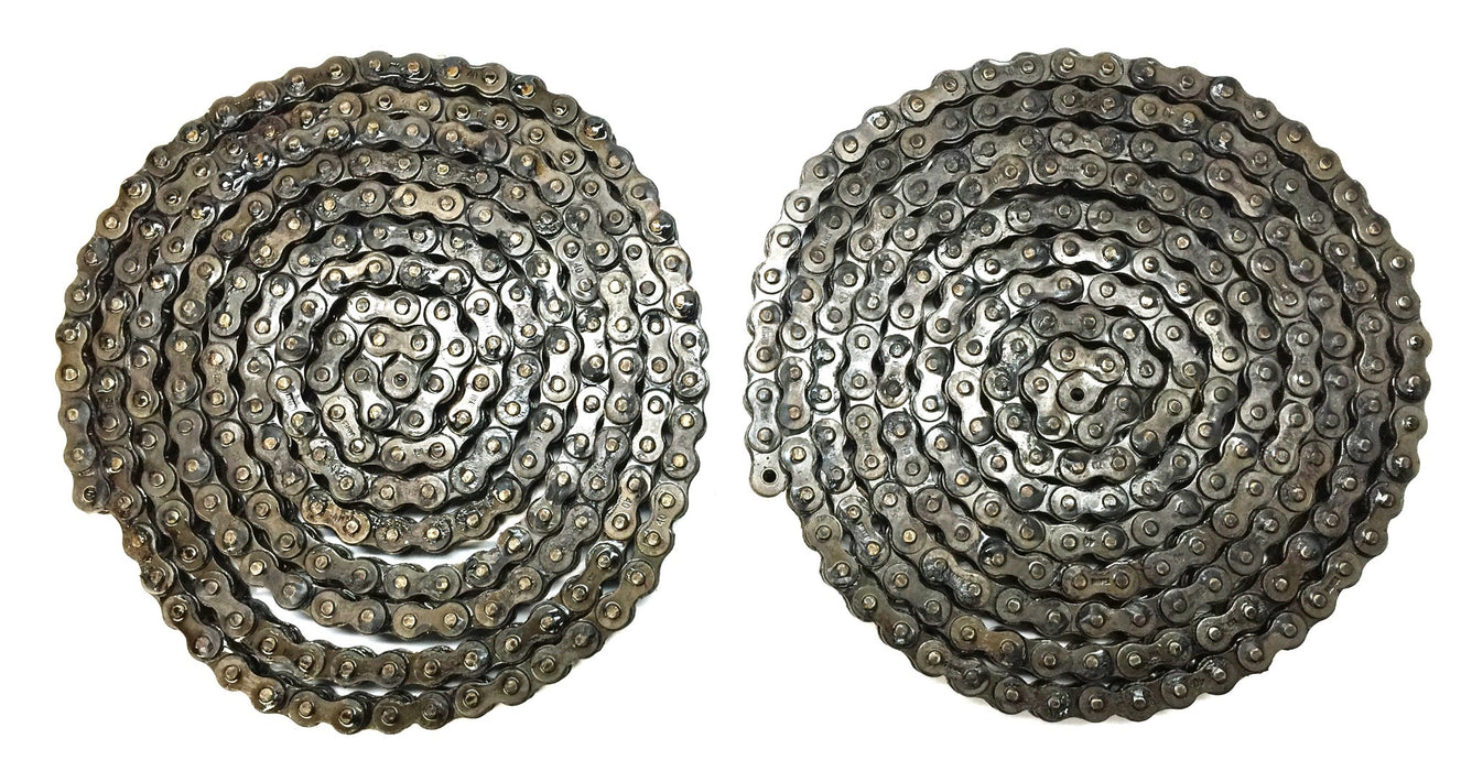 Drives 10' Riveted Open Roller Chain #40 [Lot of 2] NOS