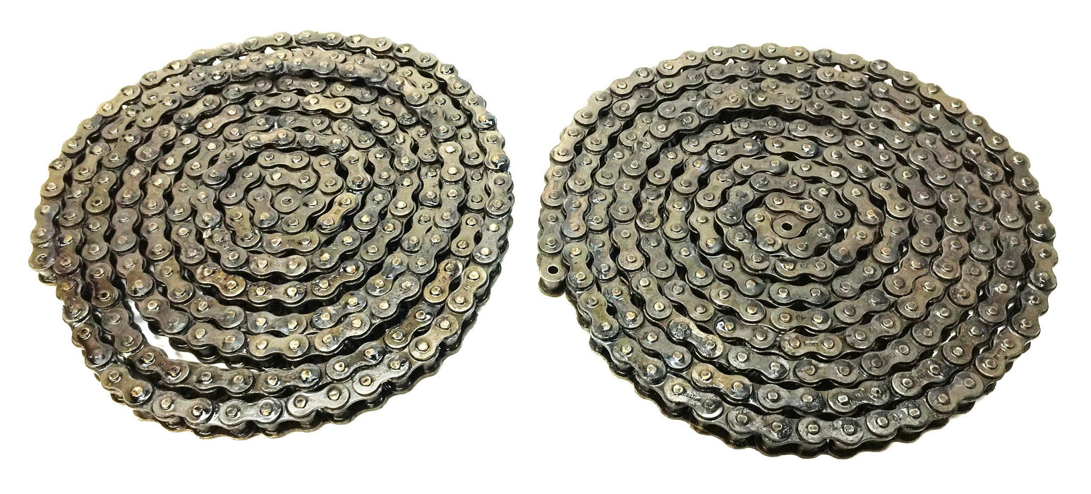 Drives 10' Riveted Open Roller Chain #40 [Lot of 2] NOS