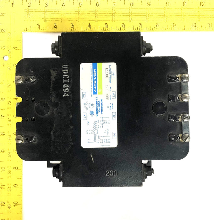 Hevi-Duty Type SBE 1.1 KVA Class 105 Industrial Control Transformer E1100 NOS