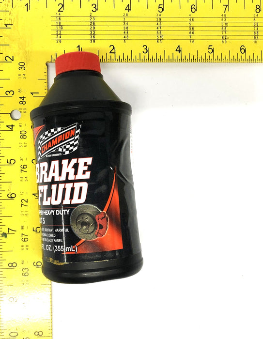 Champion 12 Ounce Super Heavy Duty Brake Fluid DOT 3 [Lot of 2] NOS