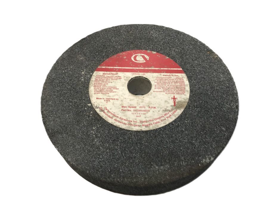 Carborundum 12 x 2 x 1-1/2" 24-P Grinding Wheel 05539509939 NOS