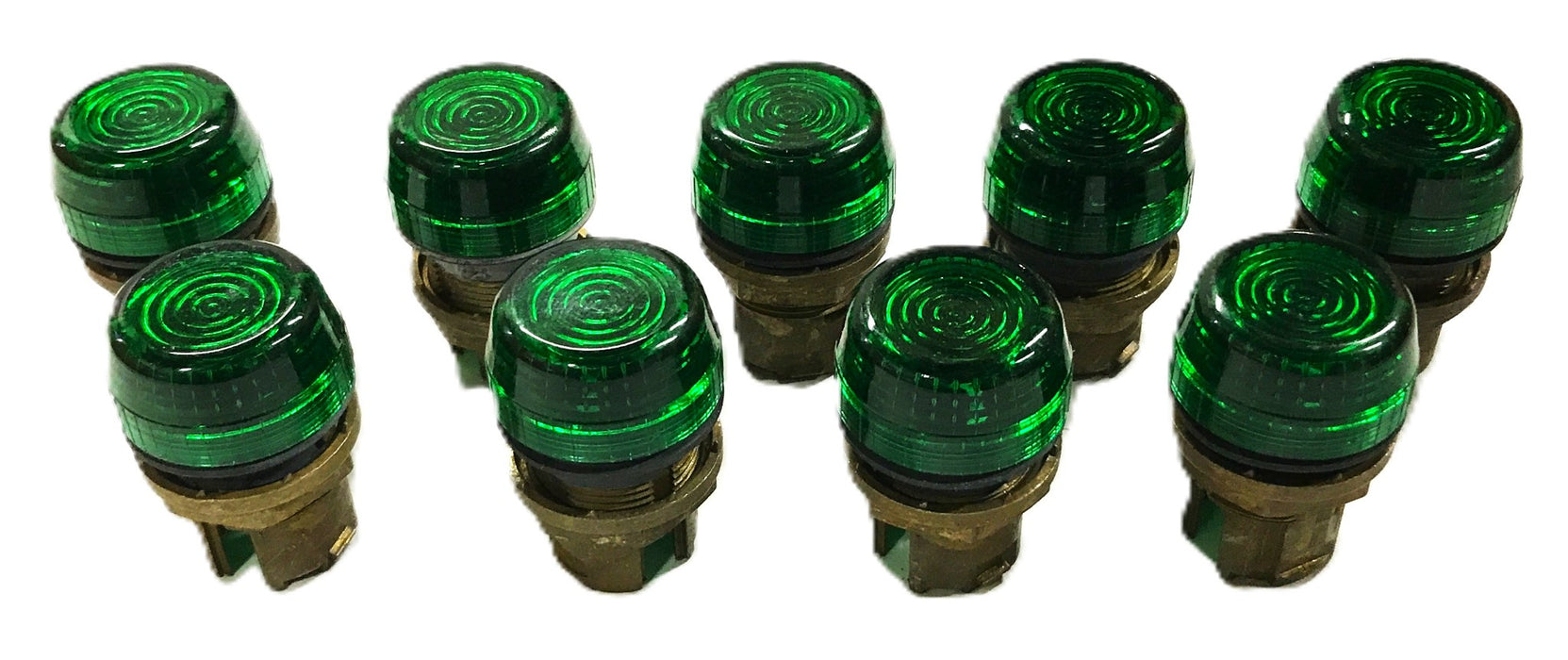 Allen-Bradley Series A Green Optic Pilot Light 800EM-PL3 [Lot of 9] NOS