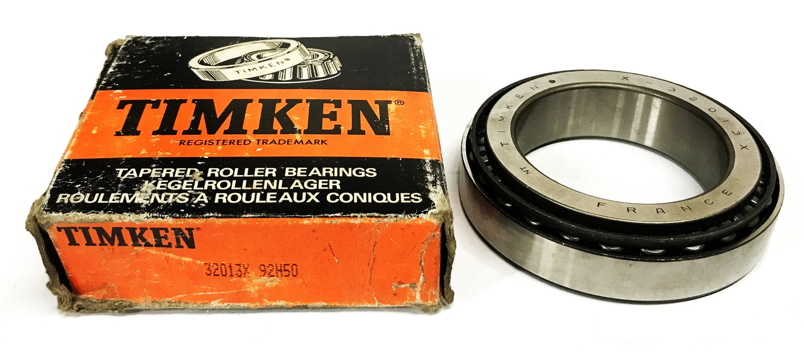 Timken 4 inch Tapered Roller Bearing Cone and Cup 32013X-92H50 NOS