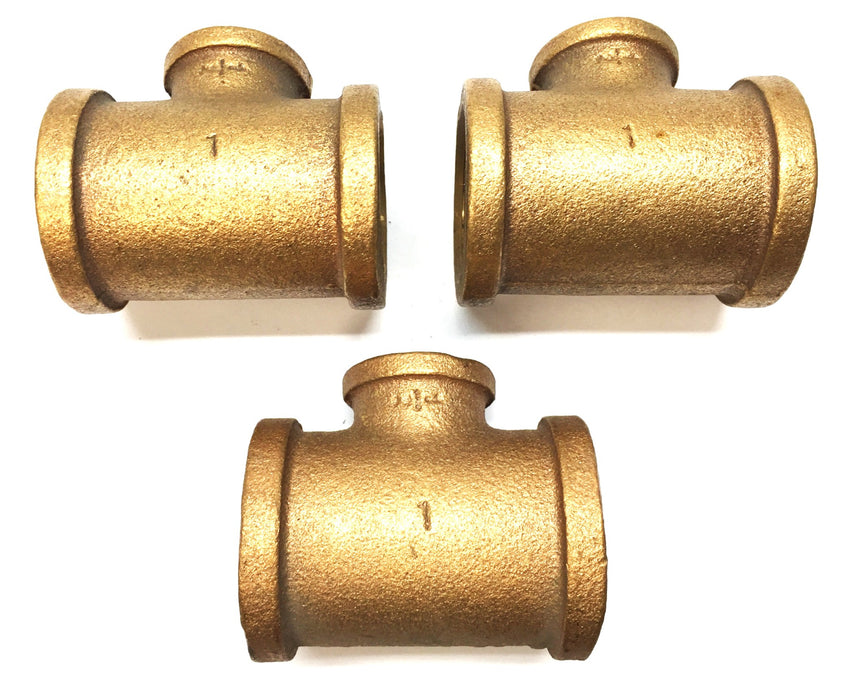 YIH 1" x 1 x 1/2" Bronze Reducing Tee [Lot of 3] NOS