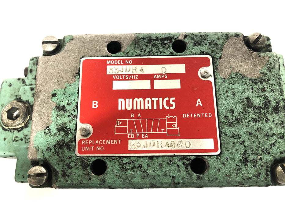 Numatics 33JDR4 Pneumatic Valve 33JDR4000 USED
