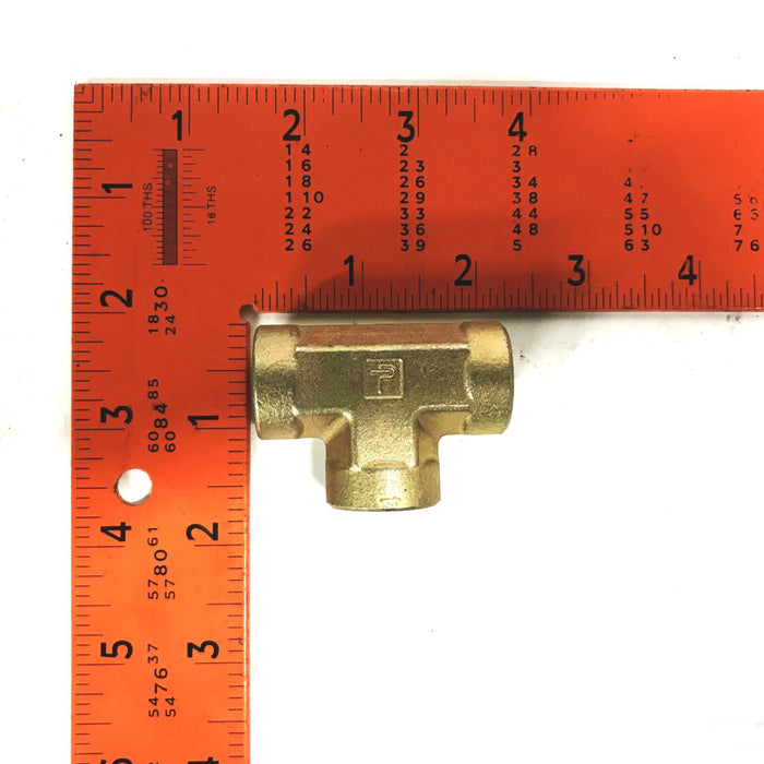 Parker Steel Zinc 3/8 inch Female Pipe Tee [Lot of 4] NOS