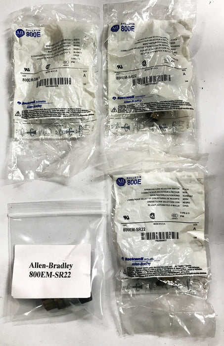 Allen-Bradley Spring Return Selector Switch 800EM-SR22 [Lot of 4] NOS