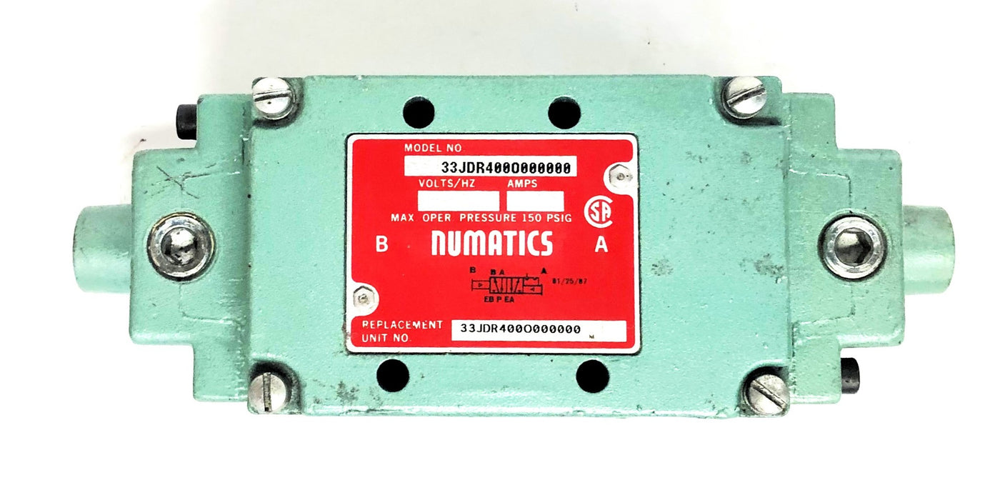 Numatics Pneumatic Valve 33JDR400O000000 USED