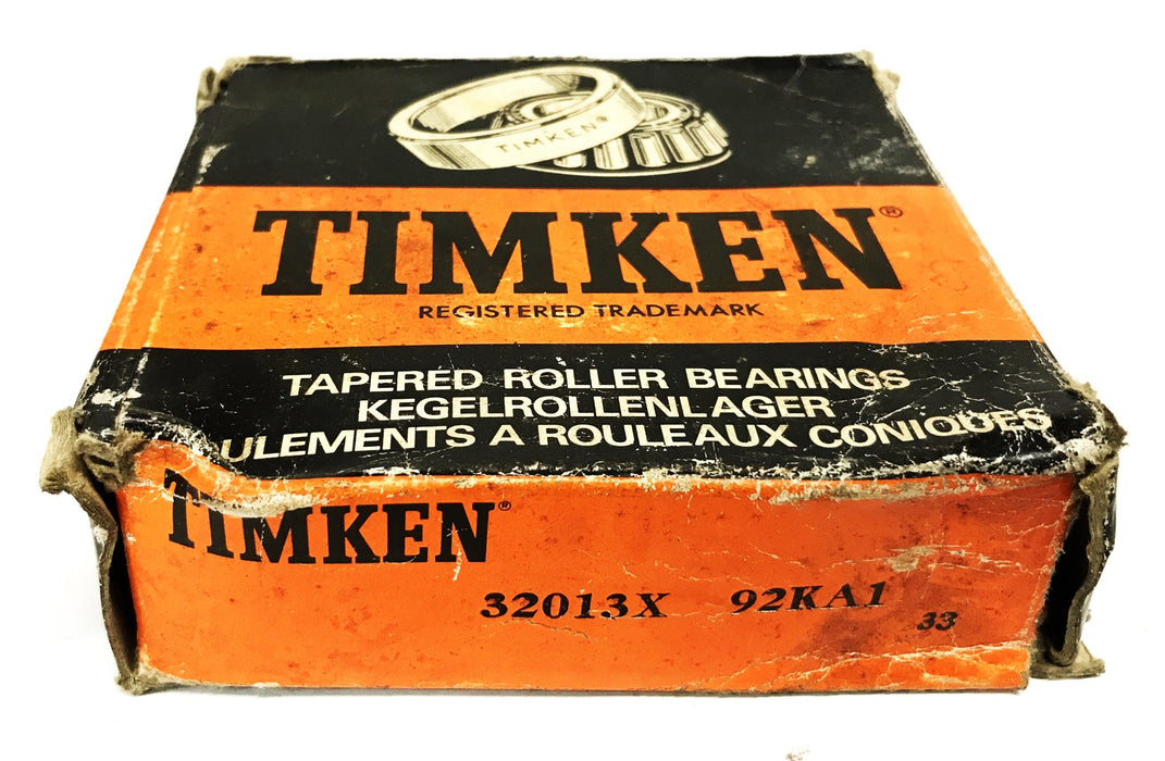 Timken 4 inch Tapered Roller Bearing Cone and Cup 32013X-92KA1 NOS