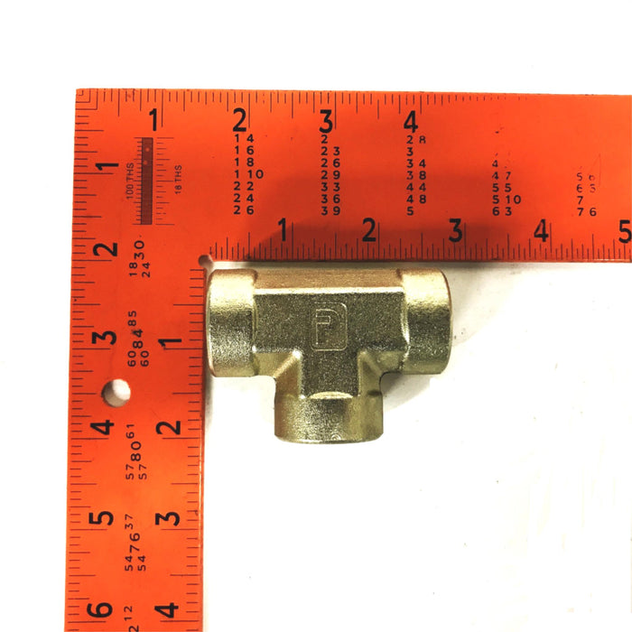 Parker Steel Zinc 1/2 inch Female Pipe Tee [Lot of 2] NOS