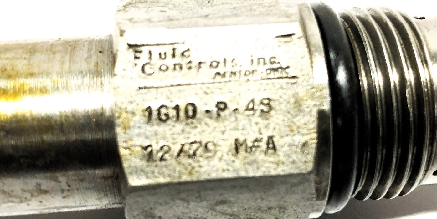 Fluid Controls Hydraulic Control Relief Valve 1G10-P-4S NOS