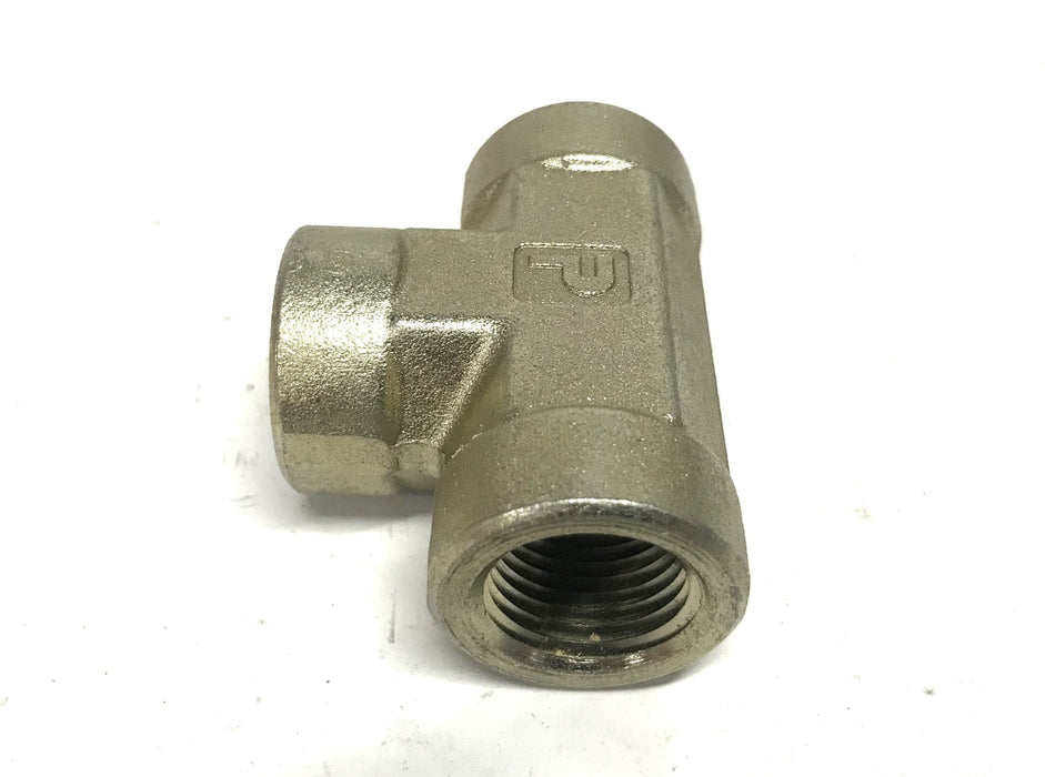 Parker Steel Zinc 1/2 inch Female Pipe Tee [Lot of 2] NOS