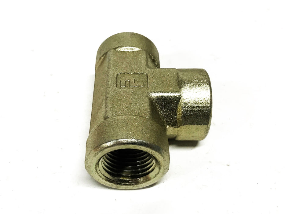 Parker Steel Zinc 1/2 inch Female Pipe Tee [Lot of 2] NOS