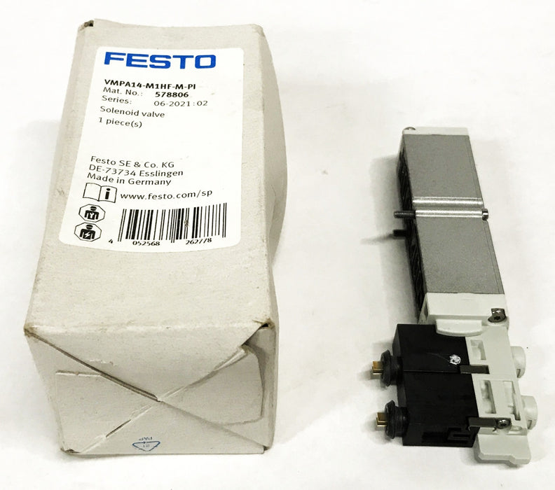 Festo Series 06-2021-02 Solenoid Valve 578806 NOS