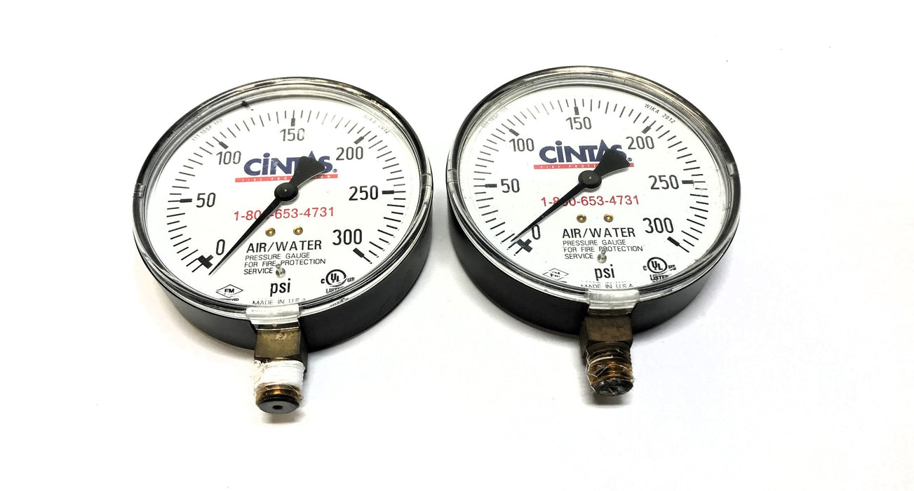 Cintas 0-300 PSI Air/Water Gauge 111.10SP.100 [Lot of 2] USED
