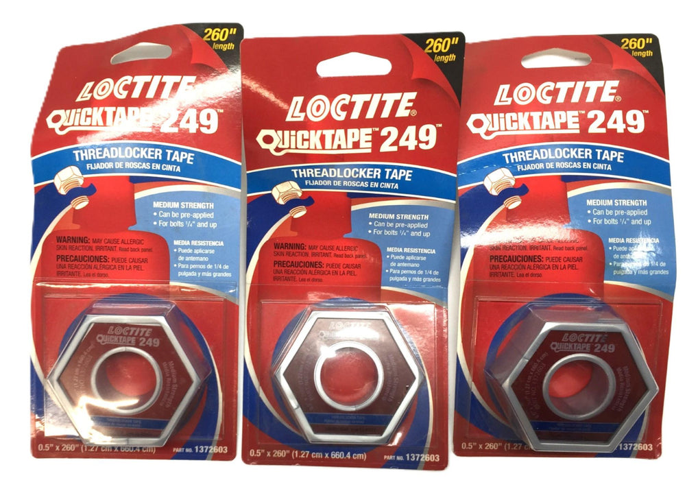 Loctite Quicktape 249 Threadlocker 0.5" x 260" Tape 1372603 [Lot of 3] NOS
