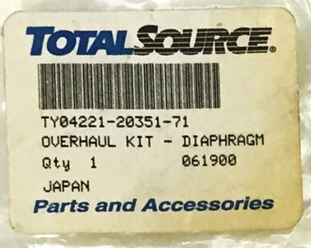 Total Source Forklift Toyota Diaphragm Overhaul Kit TY04221-20351-71 NOS