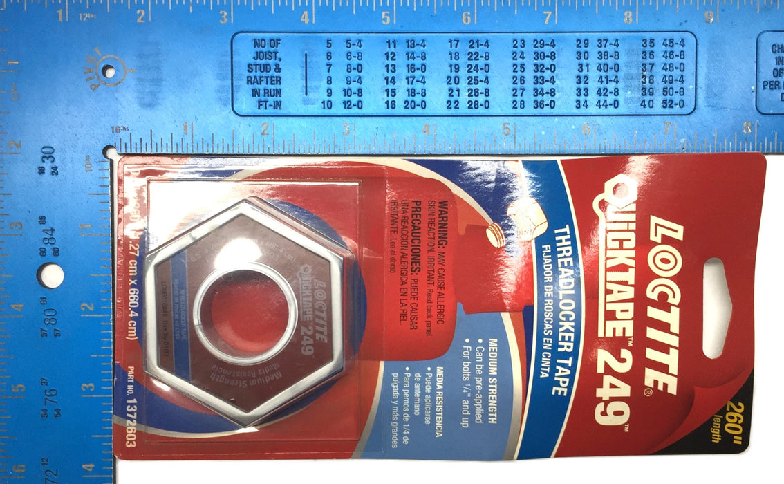Loctite Quicktape 249 Threadlocker 0.5" x 260" Tape 1372603 [Lot of 3] NOS