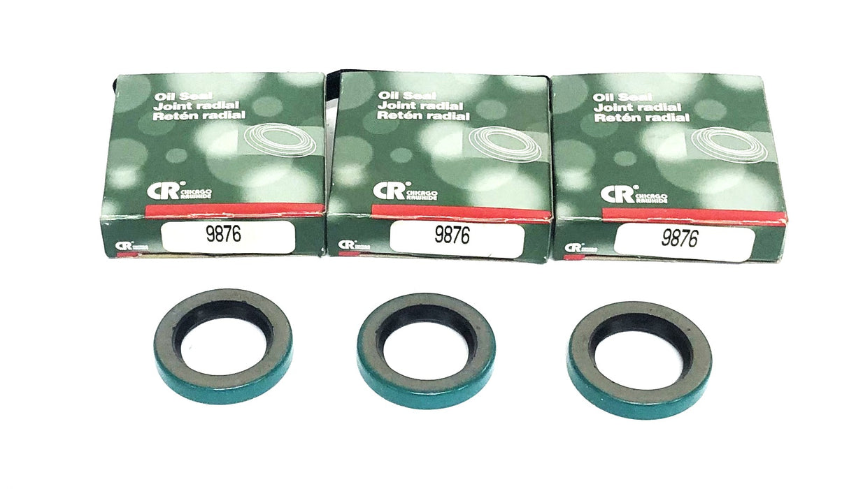 Chicago Rawhide Oil Seal 9876 [Lot of 3] NOS