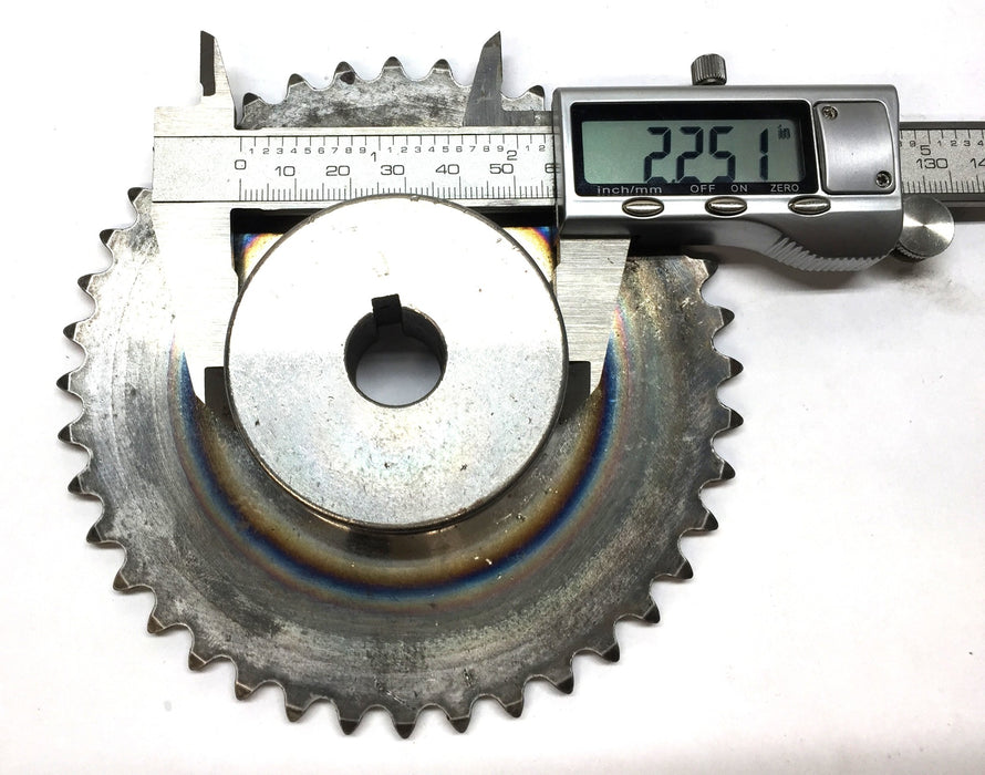 Unbranded 40-Tooth Sprocket with .62 I.D/.2.25 O.D w/Keyway USED