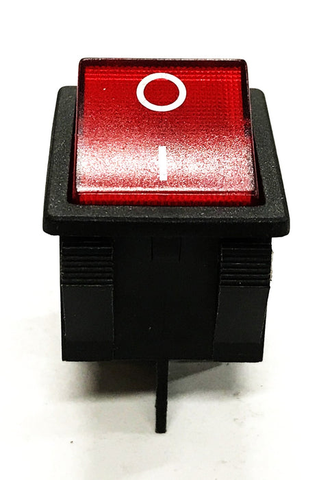 E-Switch Snap-in Rocker Switch R5BBLKREDFF2 [Lot of 7] NOS