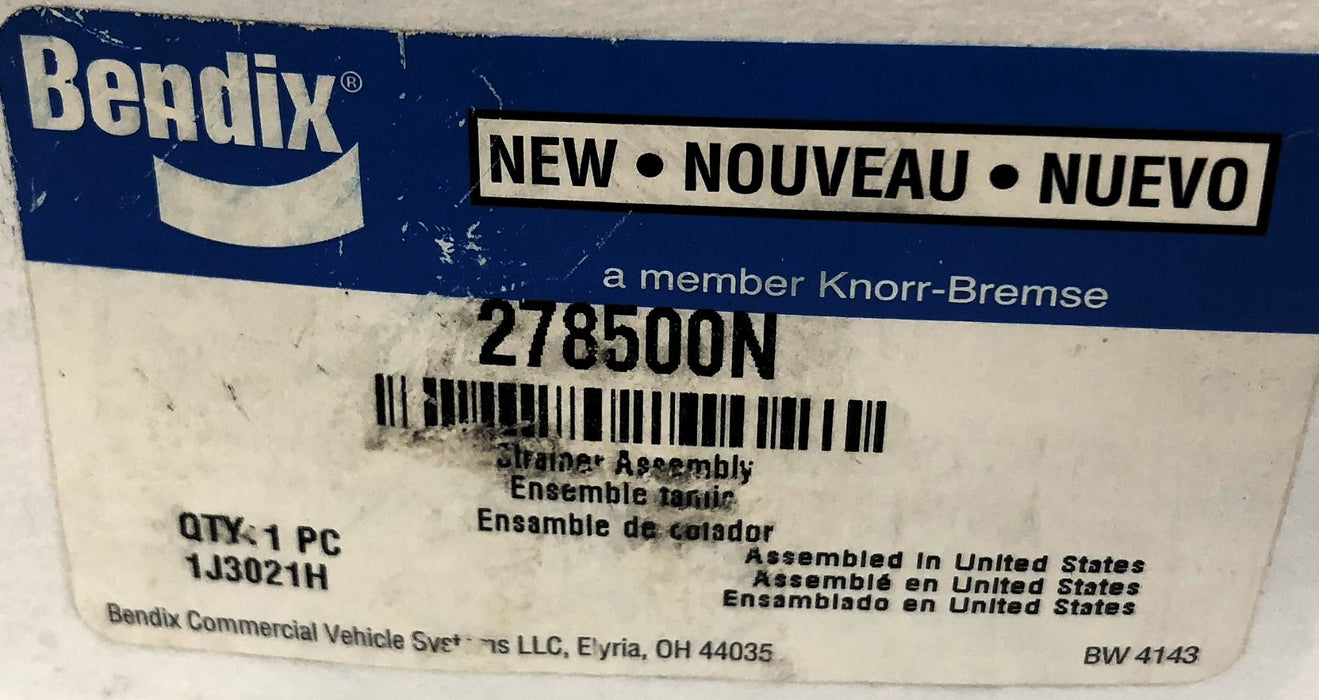 Bendix Air Compressor Strainer Kit 278500N NOS
