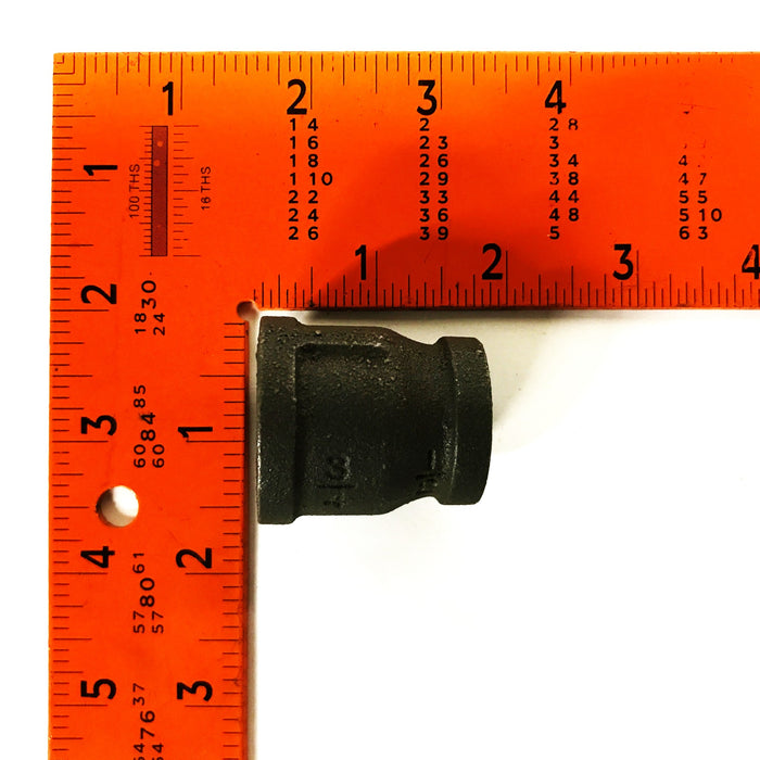Unbranded Malleable Iron 3/4 inch x 1/2 inch Reducer Coupling [Lot of 12] NOS