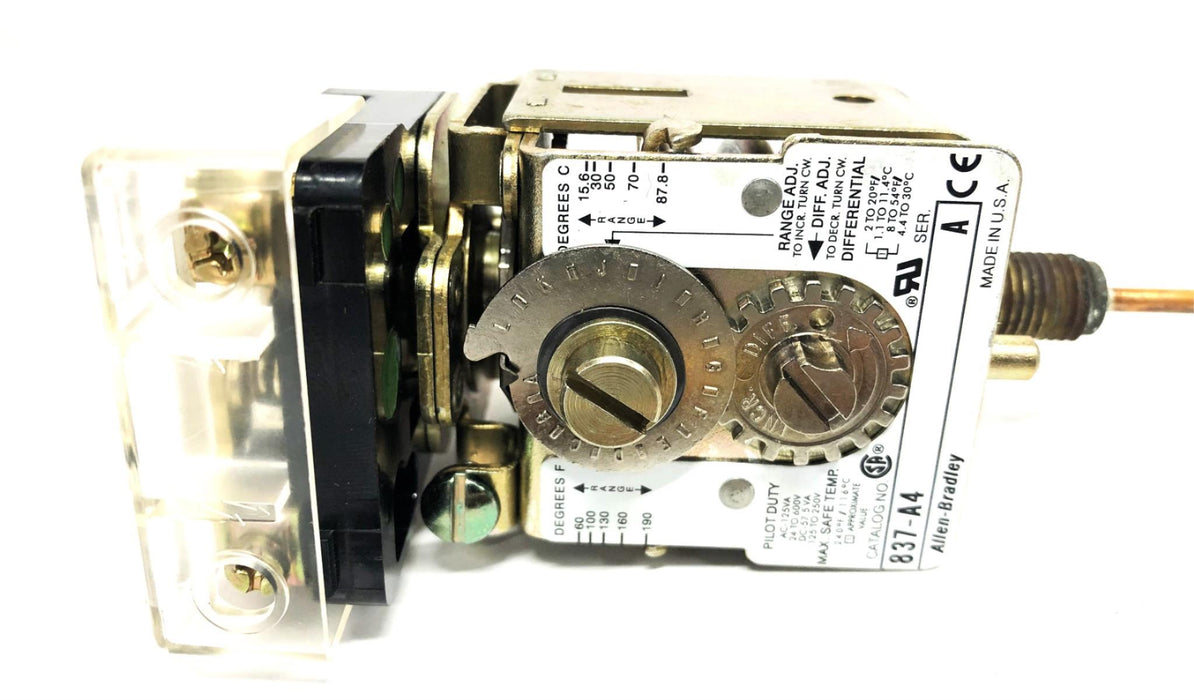 Allen-Bradley 60-190F Max Temp 240F Open Type Temperature Control 837-A4 NOS