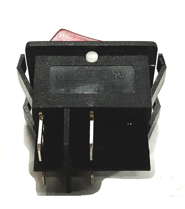 E-Switch Snap-in Rocker Switch R5BBLKREDFF2 [Lot of 7] NOS