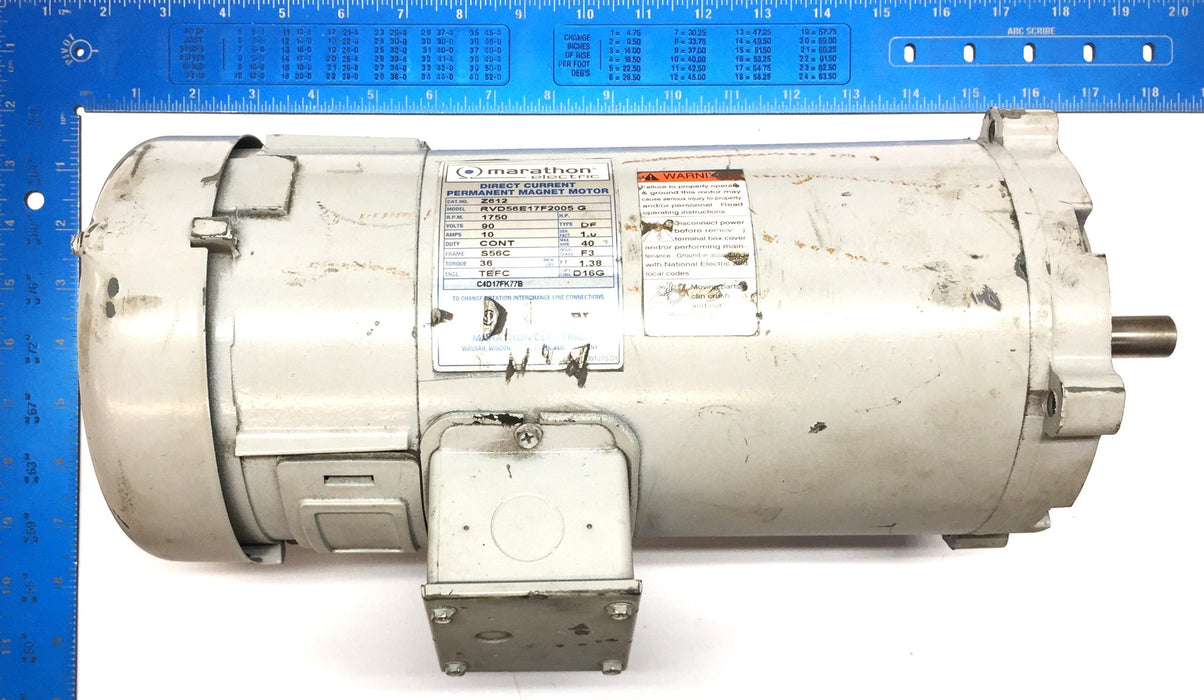 Marathon Z612 Direct Current Permanent Magnet Motor RVD56E17F2005G USED