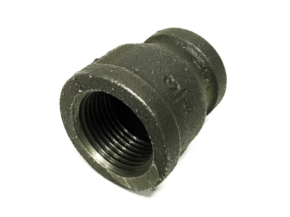 Unbranded Malleable Iron 3/4 inch x 1/2 inch Reducer Coupling [Lot of 9] NOS