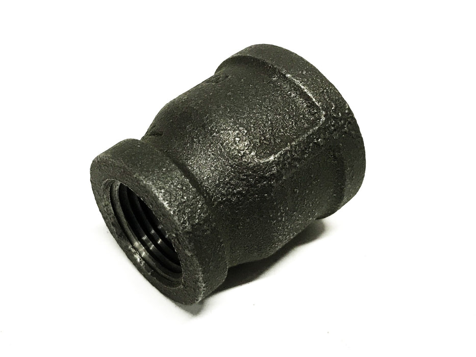 Unbranded Malleable Iron 3/4 inch x 1/2 inch Reducer Coupling [Lot of 12] NOS