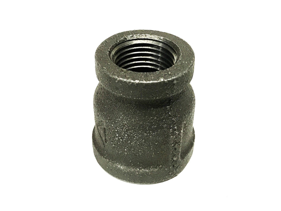 Unbranded Malleable Iron 3/4 inch x 1/2 inch Reducer Coupling [Lot of 9] NOS