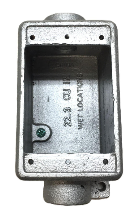 T&B 3/4" Malleable Cast Iron Wet Location Gang Box FDC1-75 (22.3 cu.in.) NOS