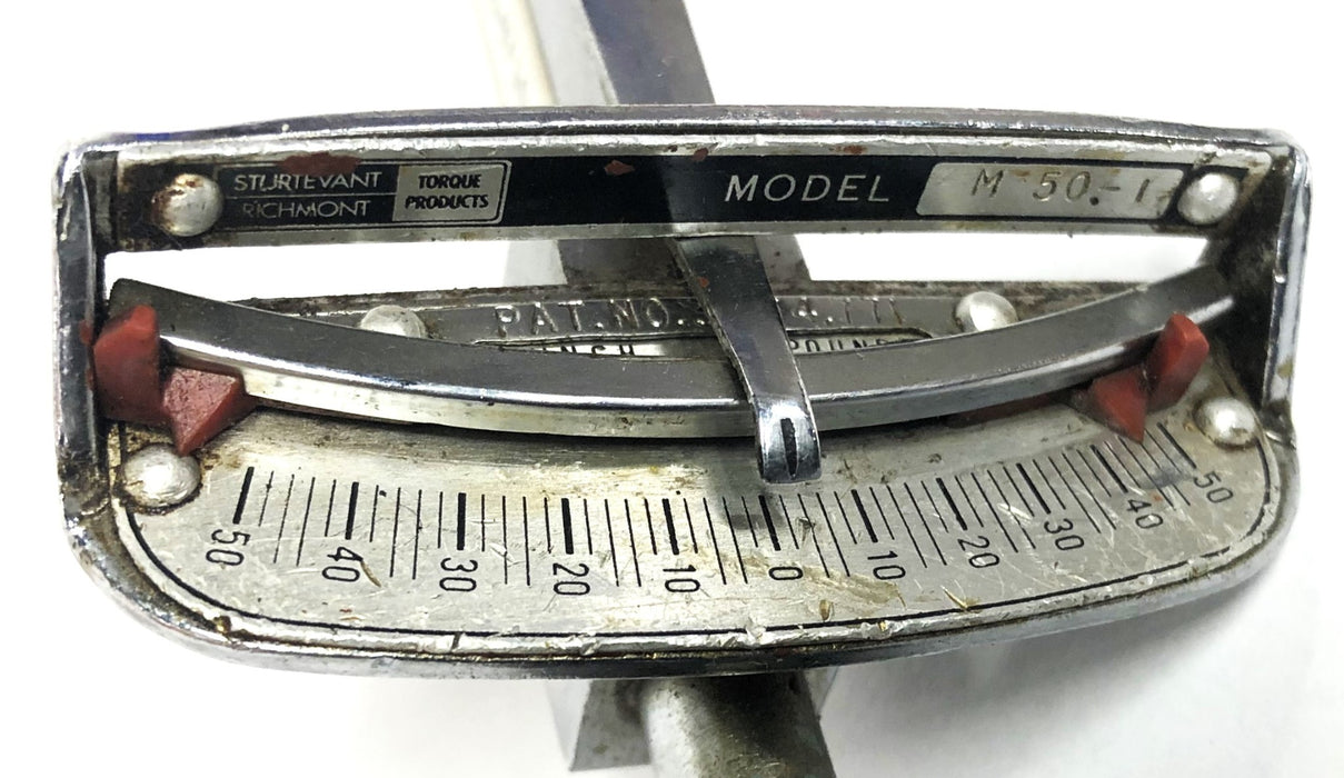 Sturtevant Richmont M Series 1/4 inch Flat Beam Torque Wrench M-50-1 USED