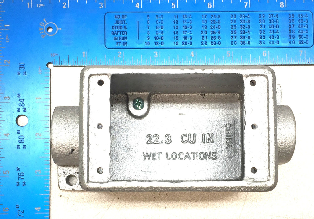T&B 3/4" Malleable Cast Iron Wet Location Gang Box FDC1-75 (22.3 cu.in.) NOS