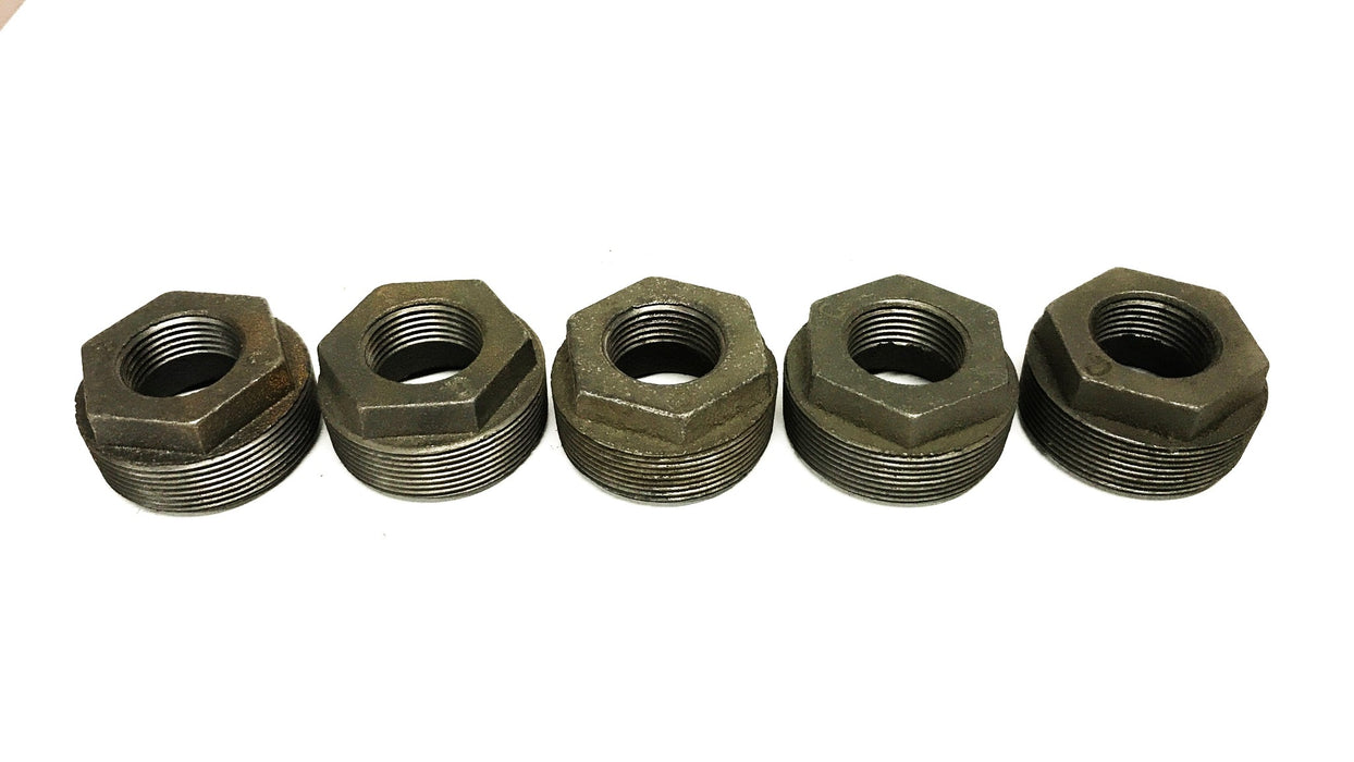 Unbranded Malleable Iron 2 inch x 1 inch Reducing Bushing [Lot of 5] NOS