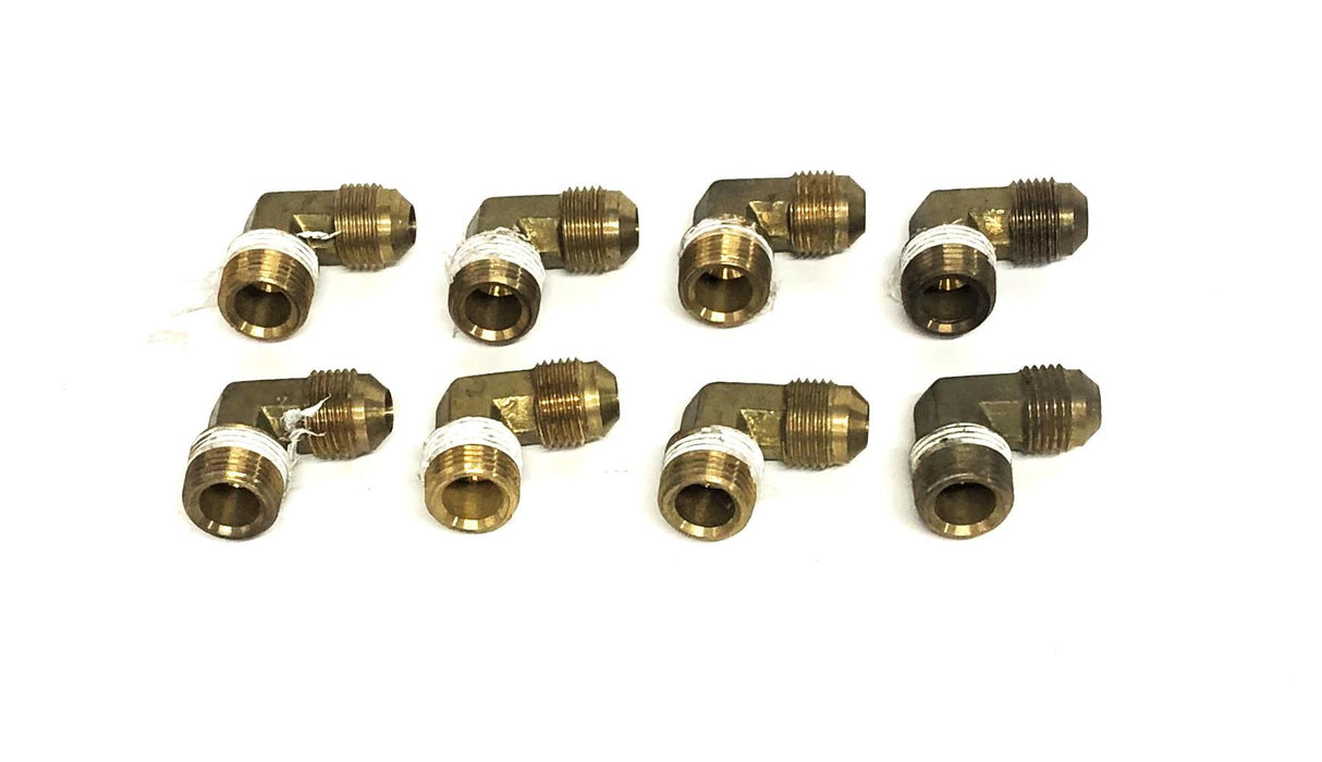 Unbranded Brass Nipple Elbow 3/8 Inch [Lot Of 8] NOS