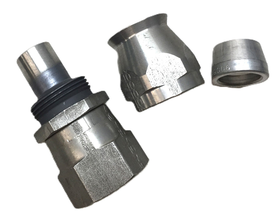 JIC 13/16" (.81mm) Female Thread with 5/8" Hose I.D. Hydraulic Fitting NOS