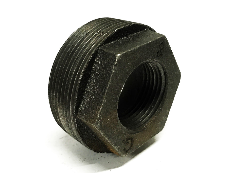 Unbranded Malleable Iron 2 inch x 1 inch Reducing Bushing [Lot of 5] NOS
